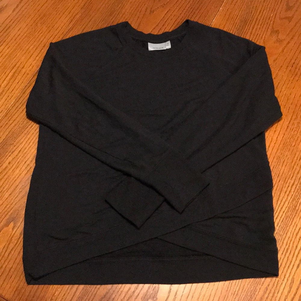 Athleta - Criss Cross Sweatshirt Black Size Medium